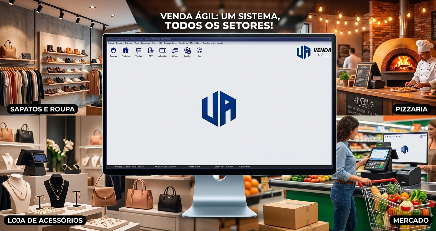 Tela principal do sistema Venda Ágil